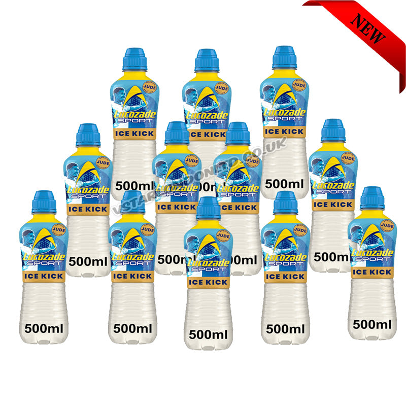 Lucozade Sport Ice Kick Jude Bellingham Edition 500ml Lemon Lime Isotonic Drink (12 & 24 Bottles)