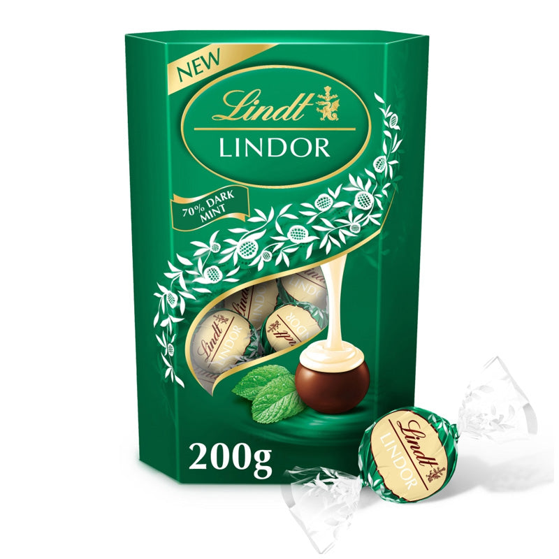 Lindt Lindor Dark Mint Chocolate Truffles 200g Dark Chocolate Box