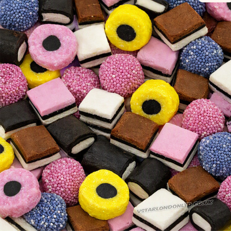 Taveners Liquorice Allsorts 3kg Bulk Bag Assorted Liquorice & Coconut Pick n Mix Sweets