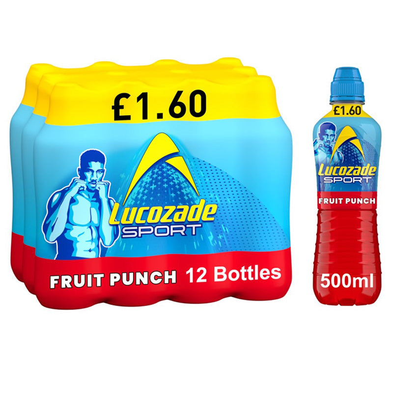 Lucozade Sport Drink 12 x 500ml – Various Flavours (PMP)