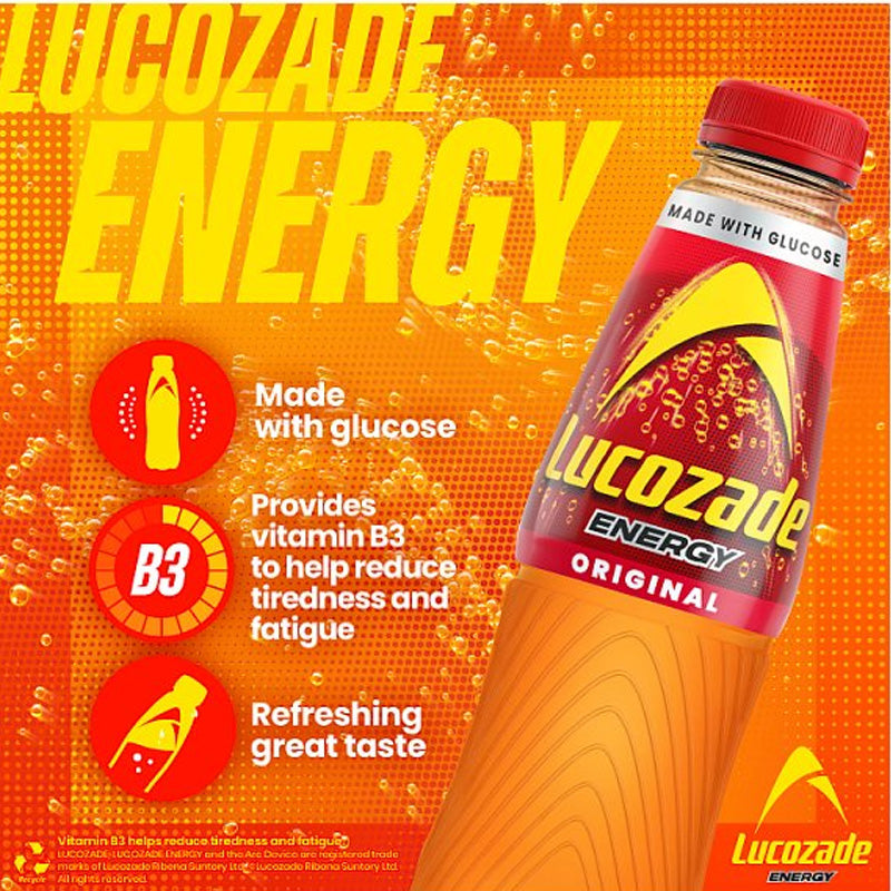 Lucozade Energy Drink Original 500ml (Box Of 12)