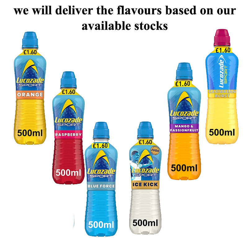 Lucozade Sport Drink 12 x 500ml – Various Flavours (PMP)