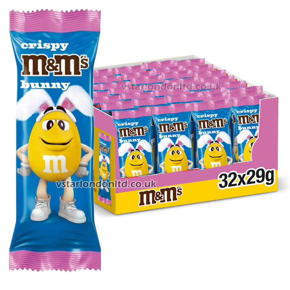 M&M's Crispy Milk Chocolate Easter Bunny Treat 29g (Box of 32)