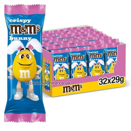 M&M's Crispy Milk Chocolate Easter Bunny Treat 29g (Box of 32)