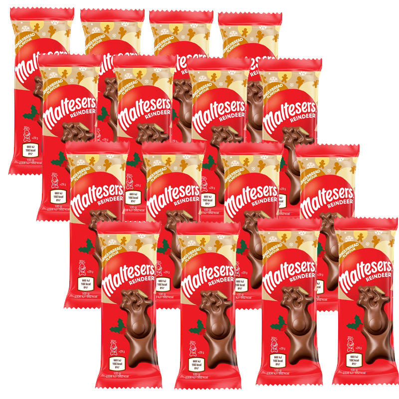 Maltesers Reindeer Gingerbread Flavour Milk Chocolate 29g (16 & 32 Packs)