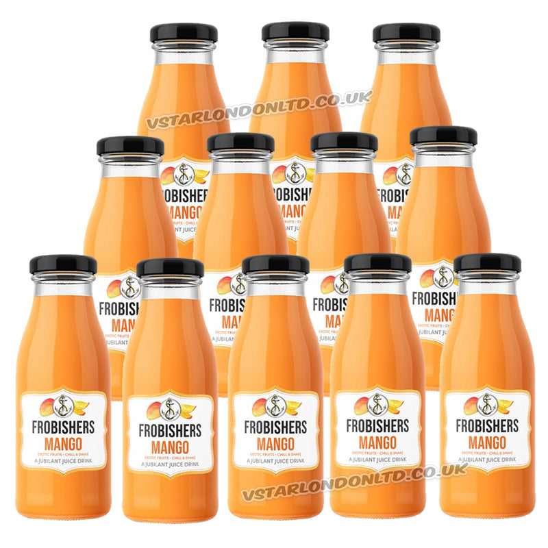 Frobishers Mango Juice Drink 250ml Glass Bottles Tropical Fruit Beverage (Box of 12 Bottles)