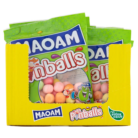 MAOAM Pinballs Fruit & Cola Flavour Chewy Sweets 140g x 14 Packs