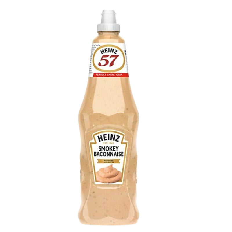 Heinz Smokey Baconnaise 1L – Smoky Flavoured Food service Mayonnaise (Box of 6 Bottles)