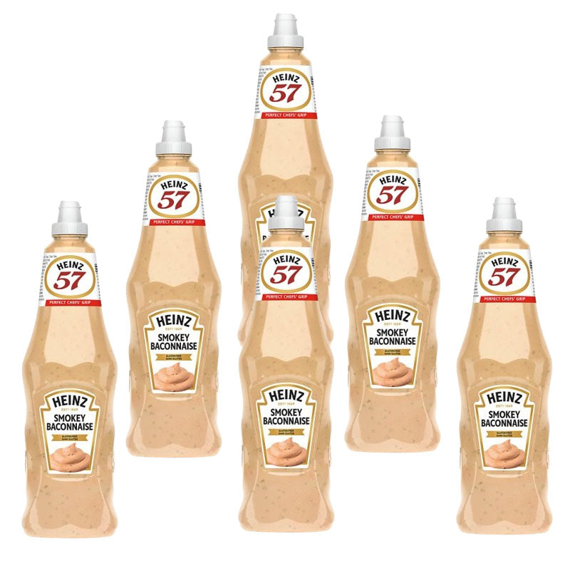 Heinz Smokey Baconnaise 1L – Smoky Flavoured Food service Mayonnaise (Box of 6 Bottles)