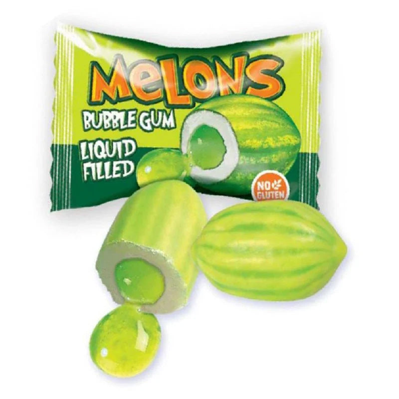 Fini Bubblegum Melons 200 Count – Wrapped Melon Flavour Novelty Bubblegum Sweets