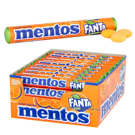 Mentos Chewy Dragees Fanta Orange Flavour 37.5g (Pack of 40)