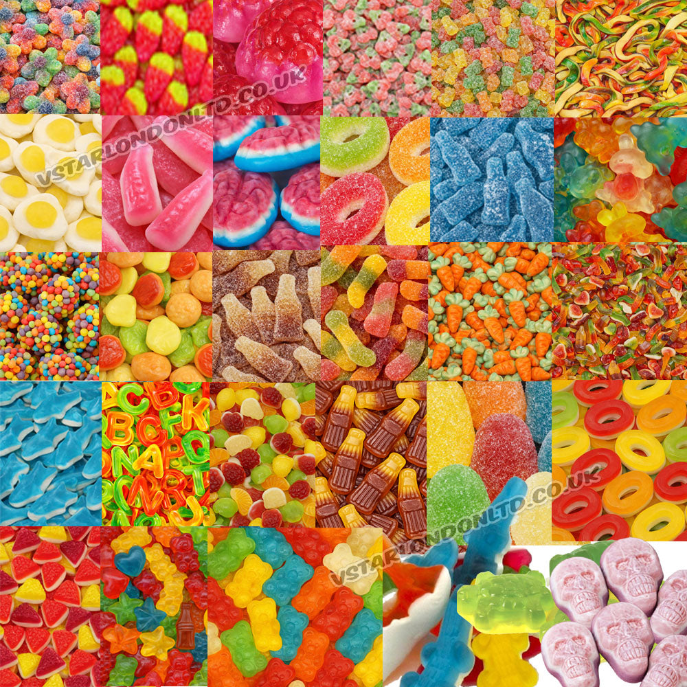 Assorted Retro Pick N Mix Gummy Sweets – Full Bag Sweet Treat Selection
