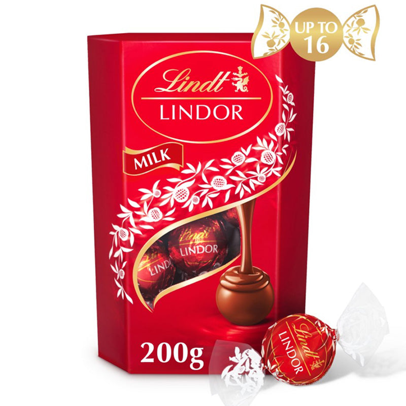 Lindt Lindor Milk Chocolate Truffles Box 200g Approx 16 Truffles