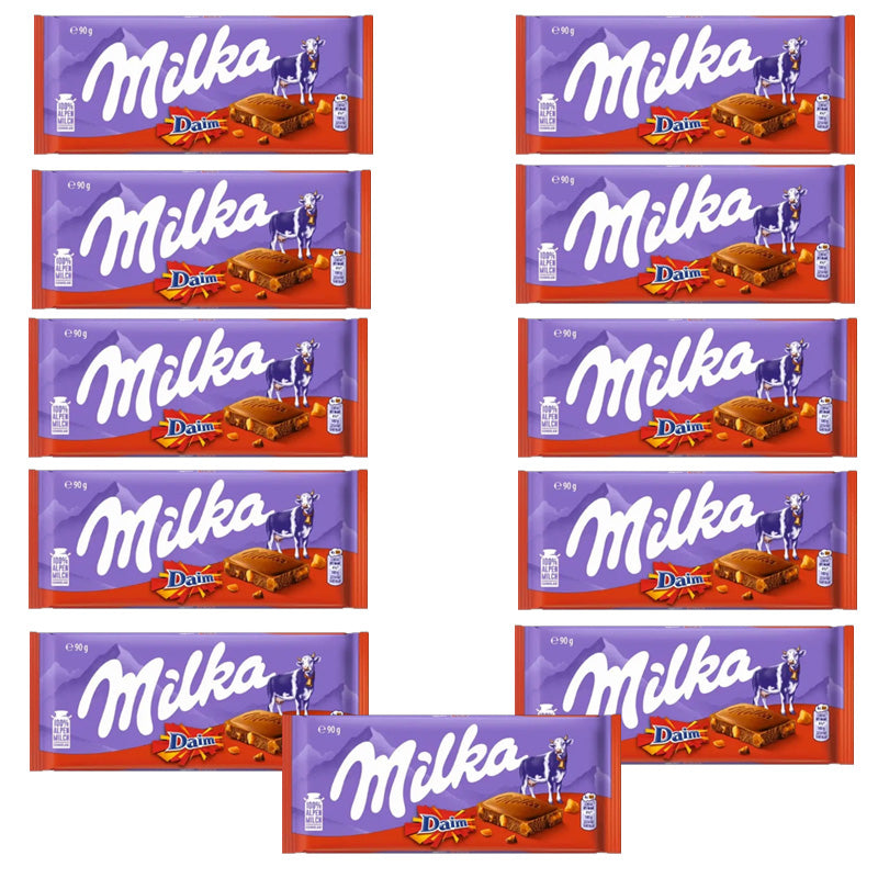 Variety of Milka Chocolate Collections