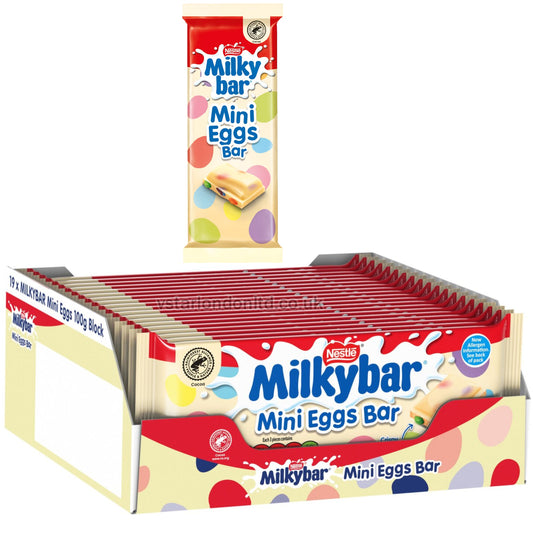 Milkybar Mini Egg Block Bar 100g (Pack of 19 bars)