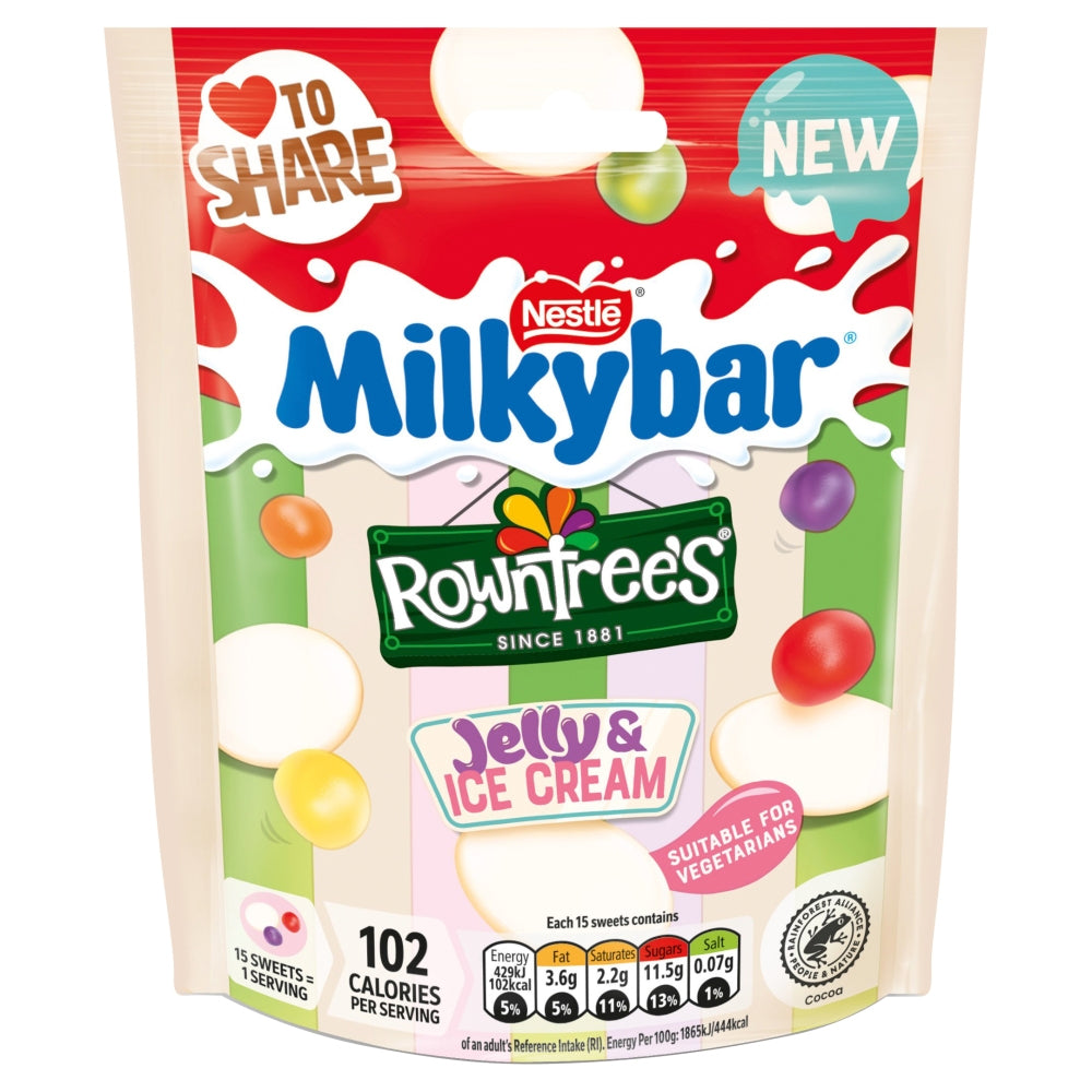 Milkybar Rowntree's Jelly & Ice Cream Share Bag 95g
