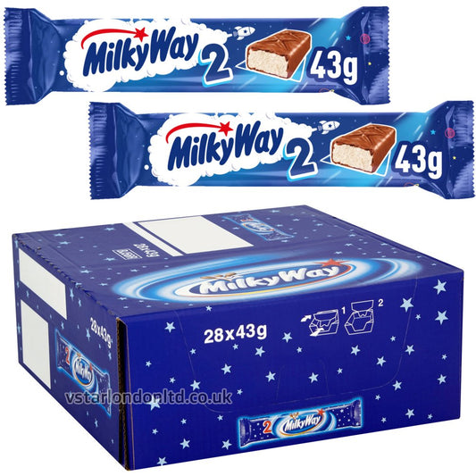 Milky Way Nougat & Milk Chocolate Snack Bar 28 x 43g