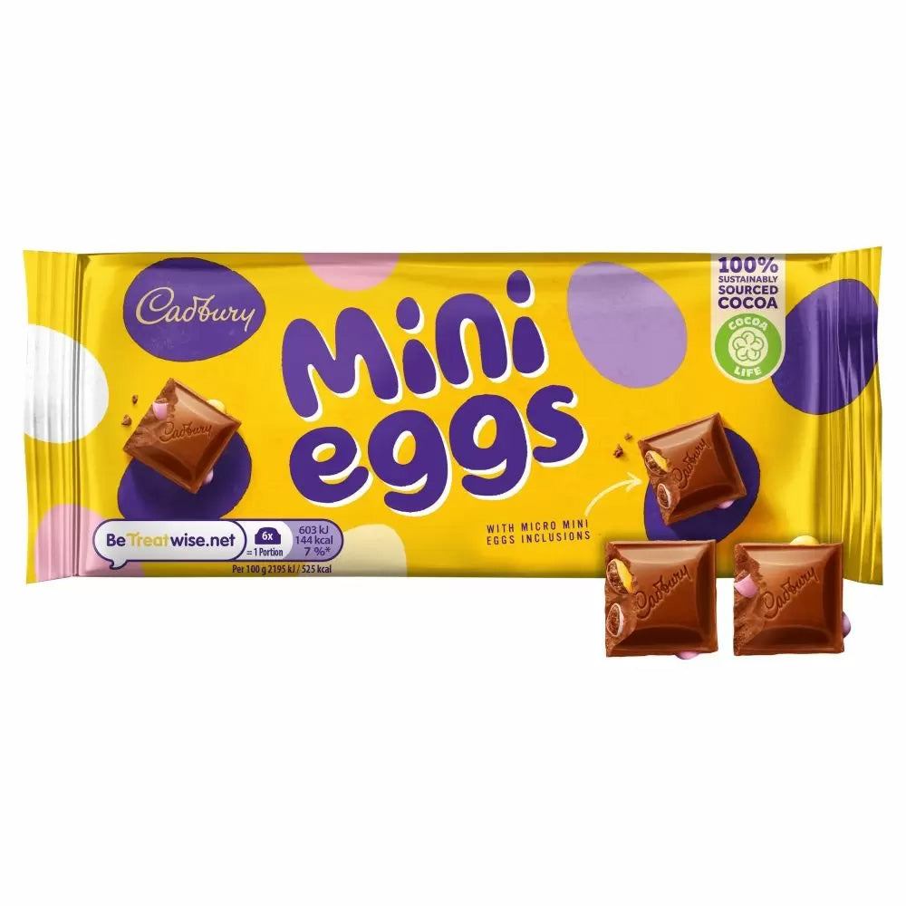 Cadbury Mini Eggs Milk Chocolate Bar 20 x 110g | Easter 2025 Special