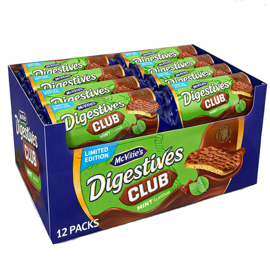 McVitie's Club Mint Chocolate Digestive Biscuits 266g x 12 Packs
