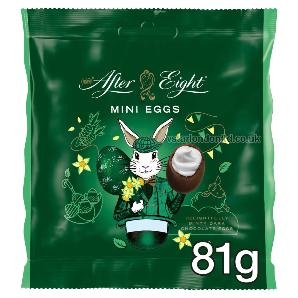 After Eight Dark Mint Chocolate Mini Eggs - 81g (12 bags)