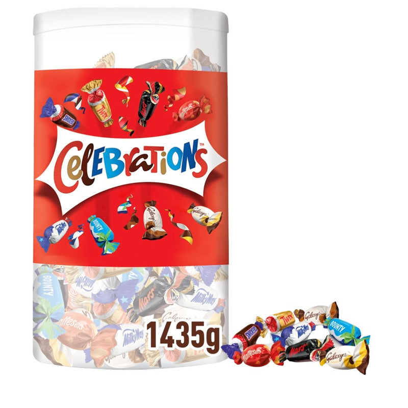 Celebrations Milk Chocolates & Biscuit Bars Tube 1.435kg