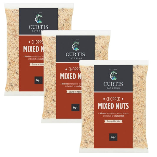 Curtis Catering Chopped Mixed Nuts 1kg – Peanuts Almonds Walnuts (Box of  3 & 6 Packs )