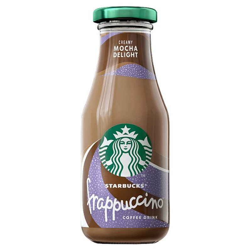 Starbucks Frappuccino Mocha Chocolate Flavoured Iced Coffee 250ml x 8 Glass bottles