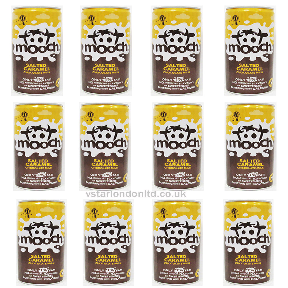 Mooch Flavored Chocolate Milk – Salted Caramel, Original, Marshmallow, Mixed(250ml × 12)