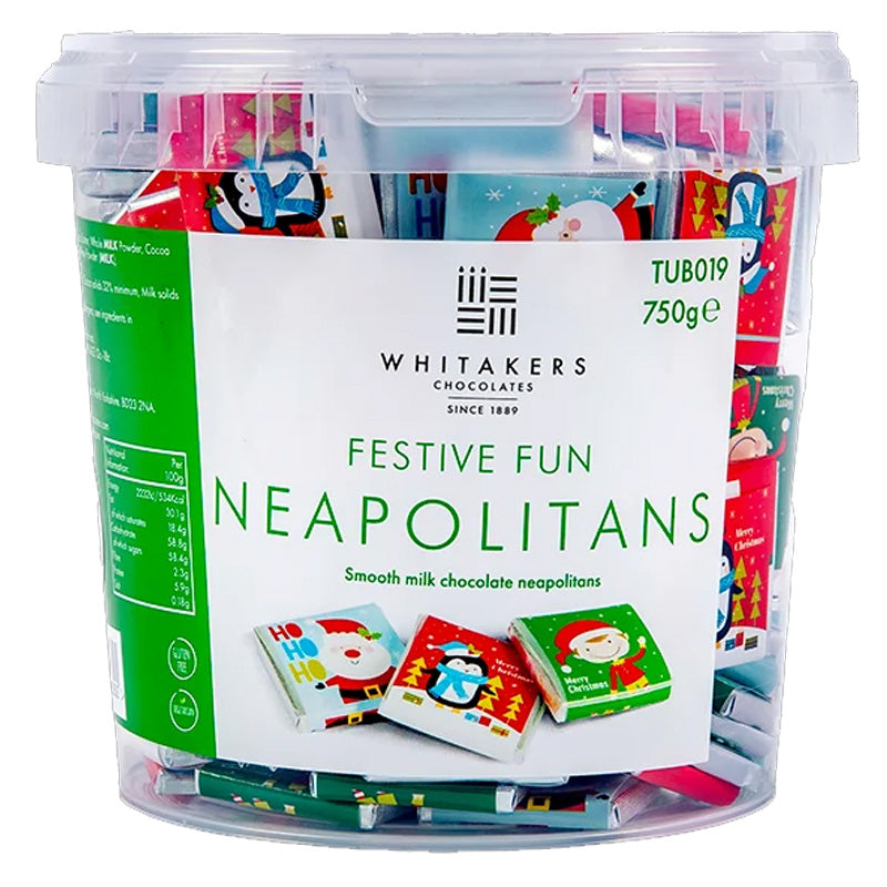 Whitakers Christmas Fun Chocolate Neapolitans 750g – Approx 150 Pieces