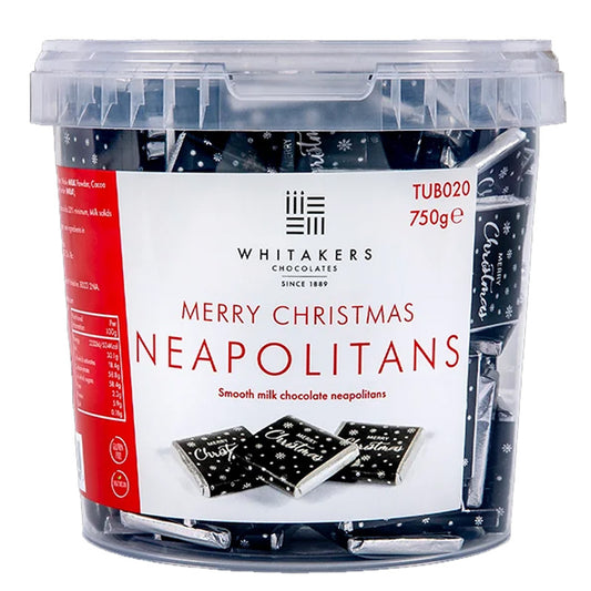Whitakers Merry Christmas Chocolate Neapolitans 750g – Approx 150 Pieces
