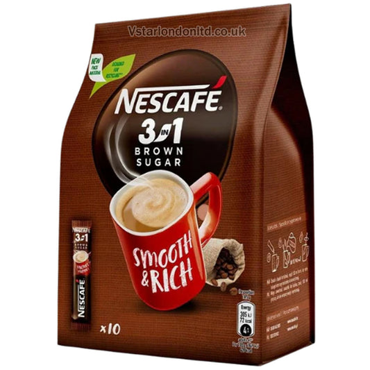 Nescafé 3in1 Brown Sugar Instant Coffee – 10 Sachets x 18 Packs (16.5g Each)