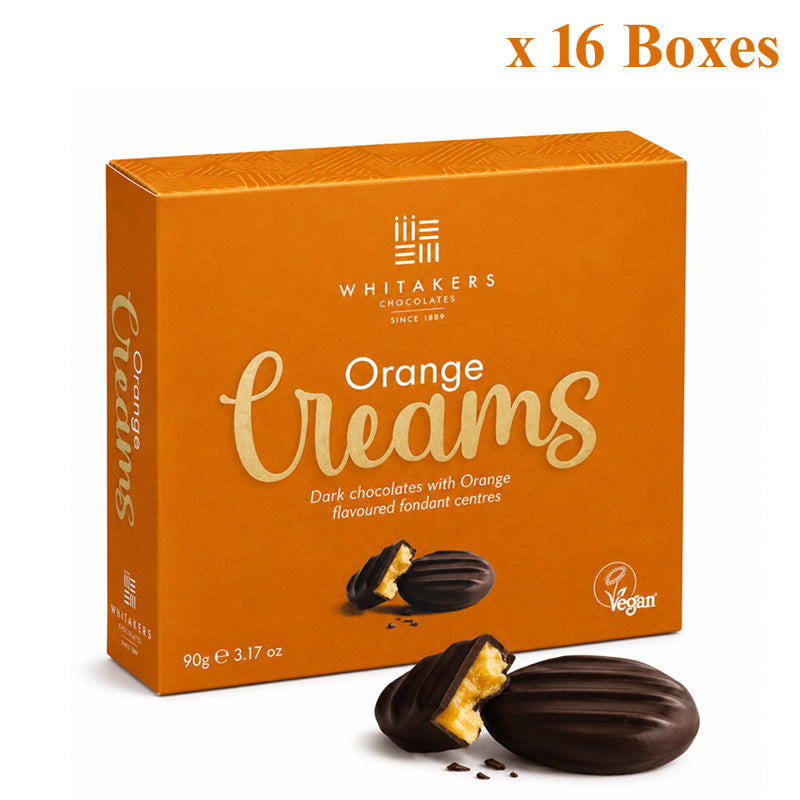 Whitakers Dark Chocolate Coffee Peppermint Orange Strawberry Creams 90g (Box of 8 & 16 Boxes)