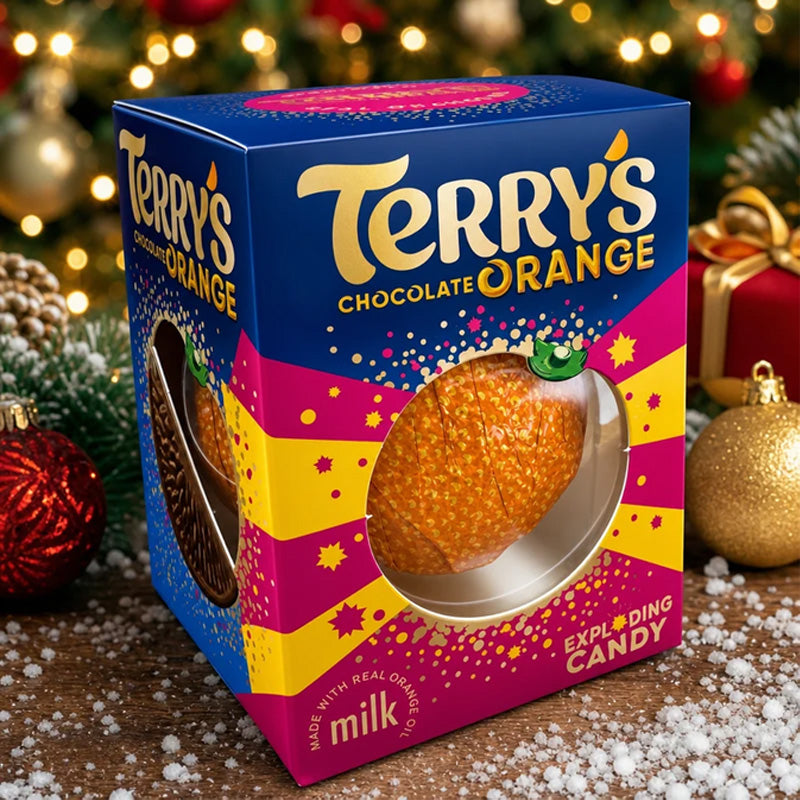 Terry’s Chocolate Orange Exploding Candy Ball 147g – (6 & 12 Boxes)