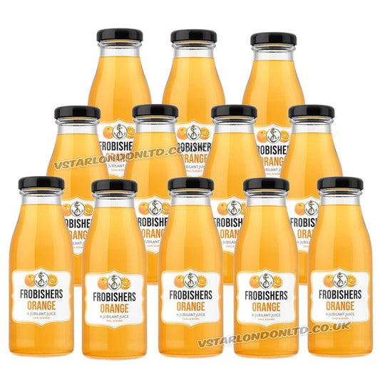 Frobishers Orange a Jubilant Juice 250ml Refreshing Orange Drink (Box of 12 Glass Bottles)
