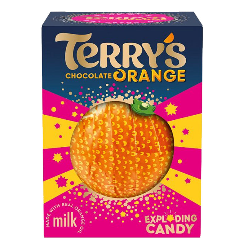 Terry’s Chocolate Orange Exploding Candy Ball 147g – (6 & 12 Boxes)