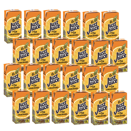 Just Juice Orange 200ml 100% Pure Orange Juice from Concentrate (Box of 24)