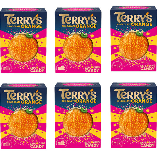 Terry’s Chocolate Orange Exploding Candy Ball 147g – (6 & 12 Boxes)