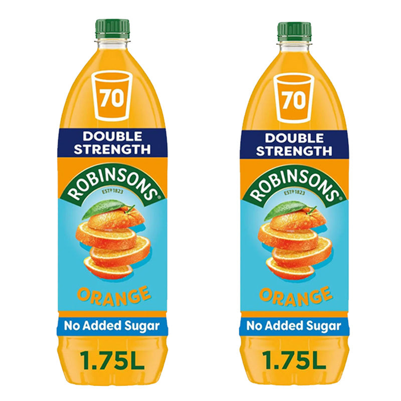 Robinsons Real Fruit Double Strength Orange Squash 2 x 1.75L Bottles