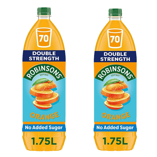 Robinsons Real Fruit Double Strength Orange Squash 2 x 1.75L Bottles