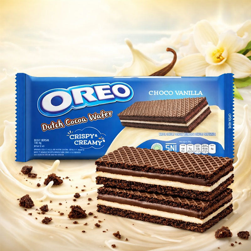 Oreo Wafer Choco Vanilla 117g Crispy Chocolate Wafers (12 & 24 Packs)