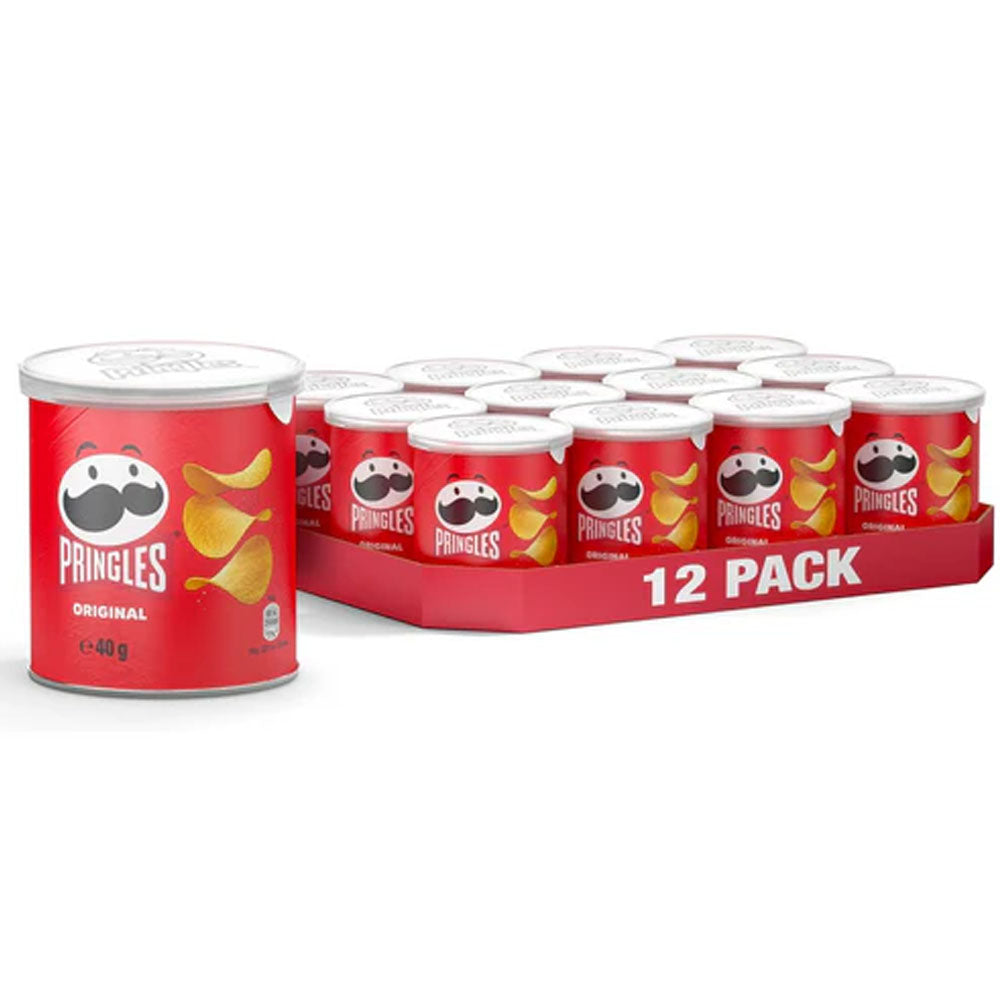 Pringles Variety Pack – 12 x 40g | Salt & Vinegar, Original, BBQ, Sour Cream & Onion