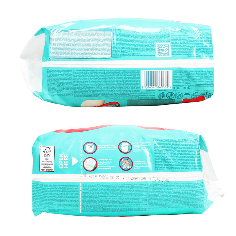 Pampers Pants Size 4 Pants Leak Protection Pull-Up Diapers for Toddlers (Bag of 30 pants)