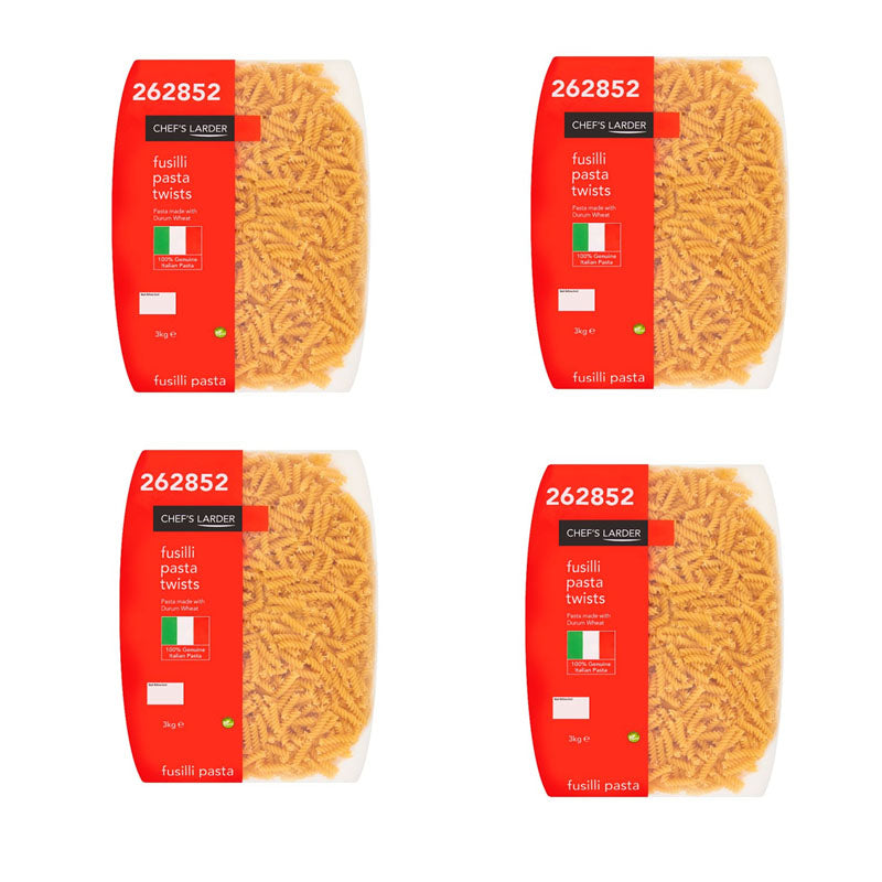 Chef's Larder Fusilli Durum Wheat Pasta Twists 3kg Italian Pasta