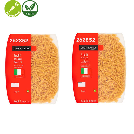 Chef's Larder Fusilli Durum Wheat Pasta Twists 3kg Italian Pasta