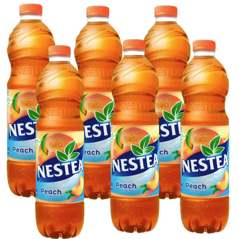 Nestea Ice Tea Peach 1.5L Peach Flavoured Iced Tea (Box of 6 Bottles)