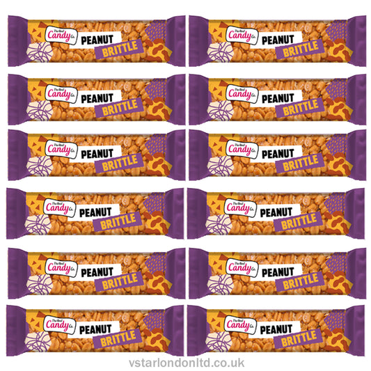 The Real Candy Co. Peanut Brittle Bar 100g (Pack of 12 Bars)