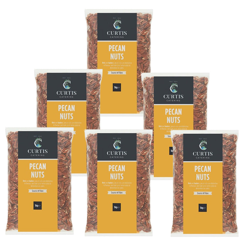 Curtis Catering Pecan Nuts 1kg – Rich Buttery Vegetarian Nuts (Box of 3 & 6 Packs)