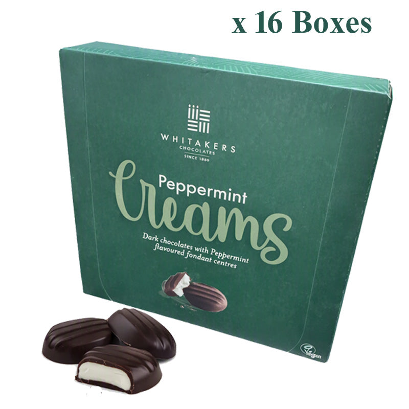 Whitakers Dark Chocolate Coffee Peppermint Orange Strawberry Creams 90g (Box of 8 & 16 Boxes)