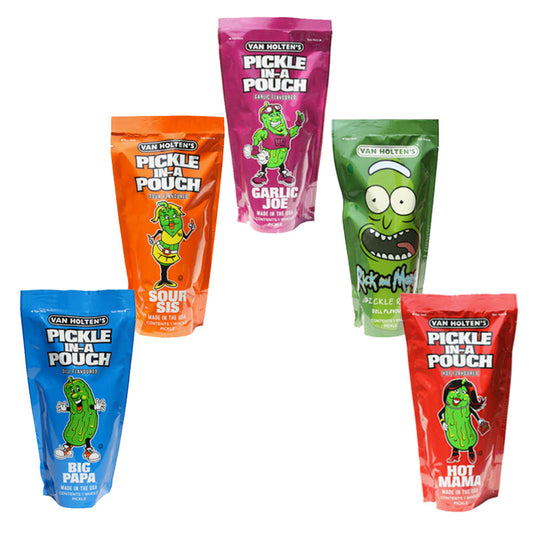 Van Holten’s Pickle In A Pouch 360g Variety – Big Papa, Hot Mama & More (6 & 12 Packs)