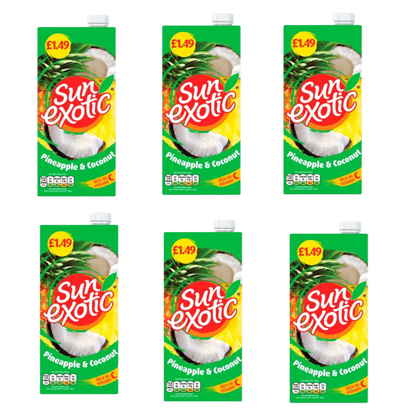 Sun Exotic 1L PMP Fruits Flavoured Soft Drinks (Box of 6 & 12 Packs)